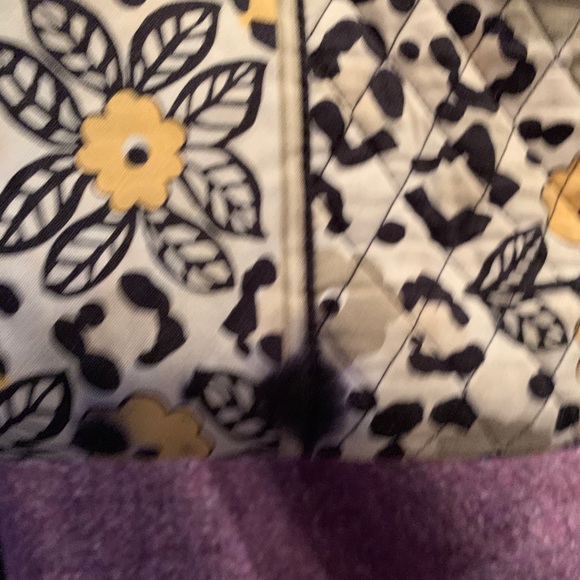 Vera Bradley Yellow Cheetah Floral Print Purse - Picture 3 of 7